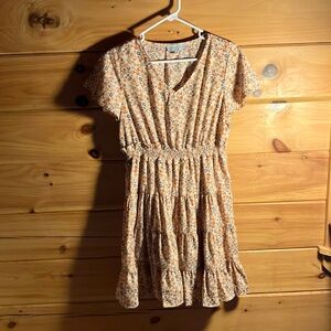 Hayden women’s  short Sleeve dress floral ruffles